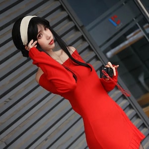 yor red dress Knitted Yor from SpyxFamily's Red Sweater Dress! : r/knitting