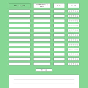 Book tracker stampabile/ Reading tracker PDF/ Lista libri/ Download digitale/ 5 colori differenti inclusi