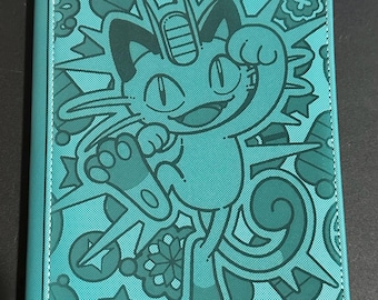 Perfect Order Meowth tcg lazer engraved vaultx binder