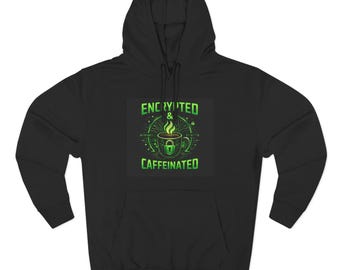 Encrypted & Caffeinated Hoodie | Nerdcore Coffee Graphic