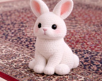 Rabbit Crochet Pattern, Amigurumi Plush Toy , Crochet Bunny Plush Pattern PDF in Multi Languages