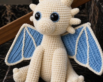 Toothless Crochet Pattern ,Fury Amigurumi Night,DIY Dragon Toy, Easy Crochet Pattern ,Crochet Fury Dragon snuggler crochet pattern, Toothles