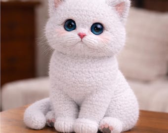 Amigurumi Cat Crochet Pattern PDF ,cat crochet pattern , Crochet Cat PDF Pattern , Amigurumi Kitten ( Digital download pdf )