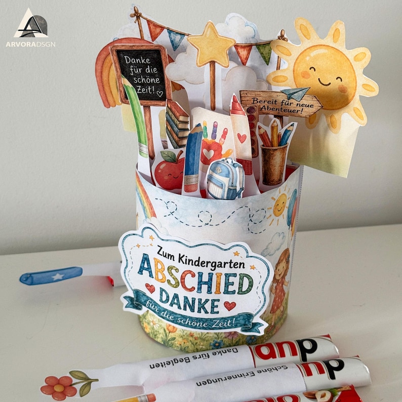 Abschiedsgeschenk Kindergarten, liebevolle Duplo Vorlage für Erzieherin, schnelles DIY Geschenk zum Basteln