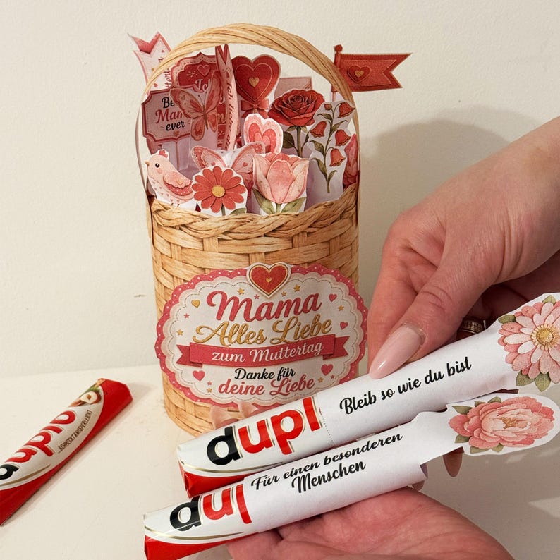 Druckvorlagen Set für Mama und Papa mit Duplo Banderolen