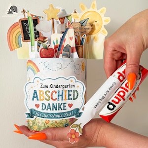 Kindergarten Danke Geschenk, Schokoriegel Vorlage für Erzieherin, kleines selbstgemachtes Abschiedsgeschenk