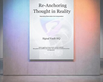 Re-Anchoring Thought in Reality | Decision Making Workbook | Critical Thinking & Judgment Skills Guide | PDF EPUB