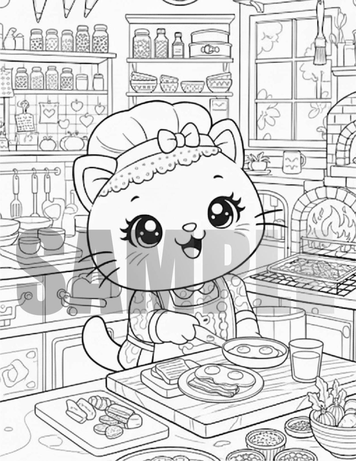 Kids Baking Coloring Book | 20 Fun Pages (digital Download) - Etsy
