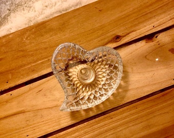 Crystal heart ring holder / Heart ring holder / Ring holder