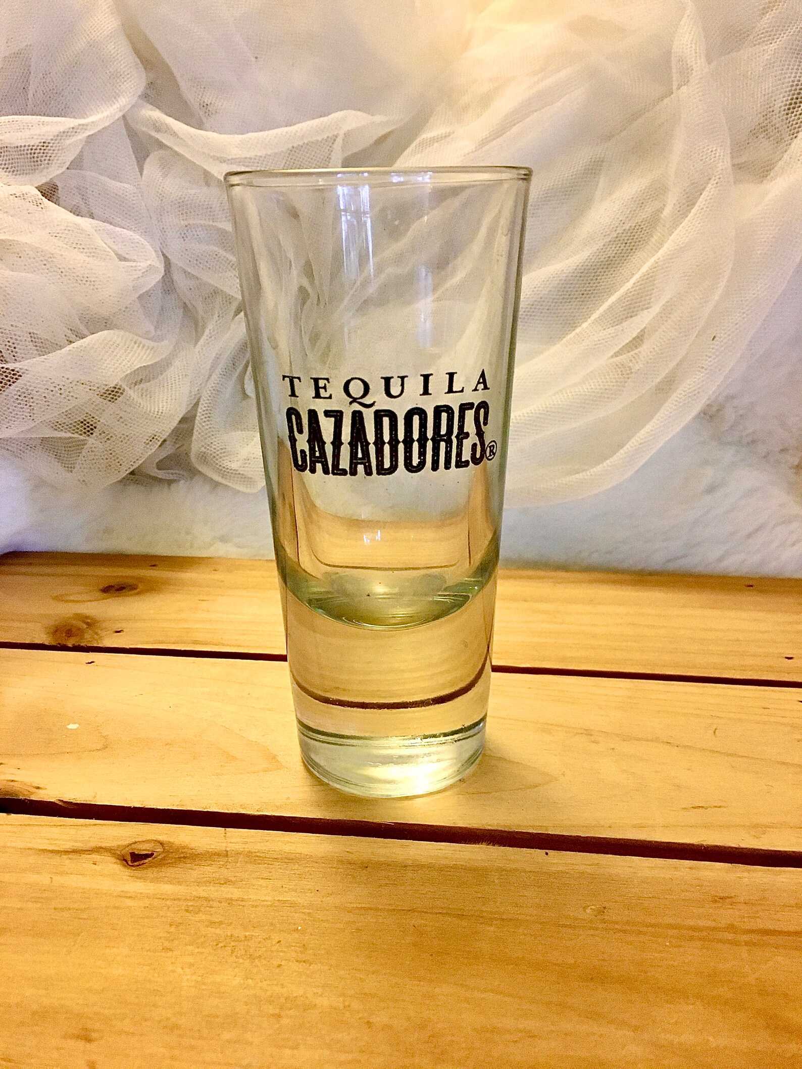 Vintage tequila shot glass / Cazadores Shot Glass Etsy