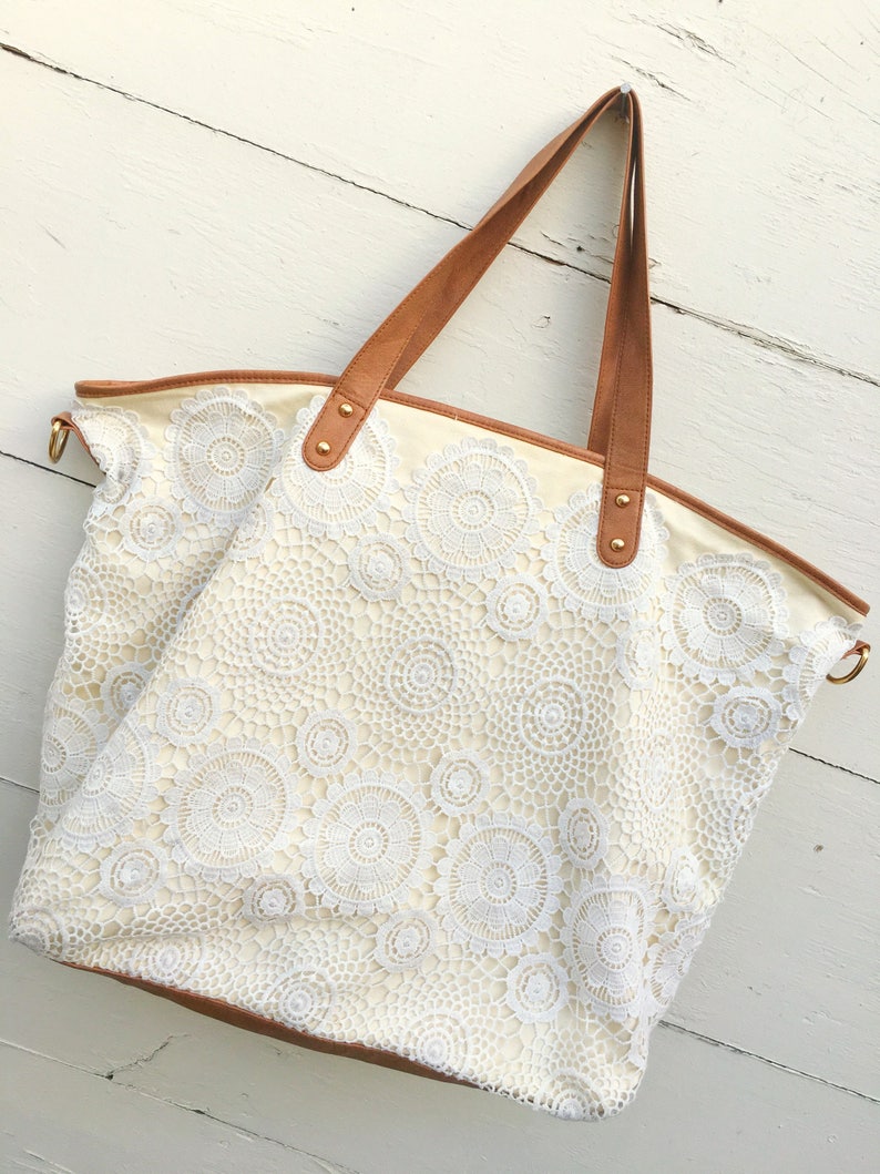 Shabby crochet tote bags, Large shabby crochet tote bags, Crochet tote bags image 2