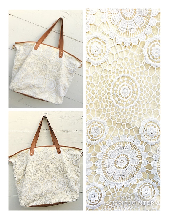 Shabby crochet tote bags,  Large shabby crochet tote bags, Crochet tote bags