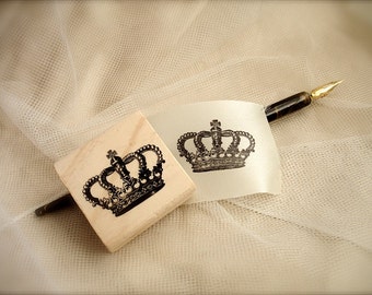 Crown rubber stamp //  princess crown rubber stamp // tiara rubber stamp