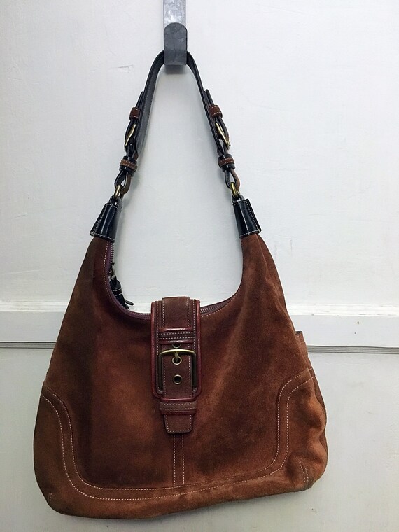coach suede bag