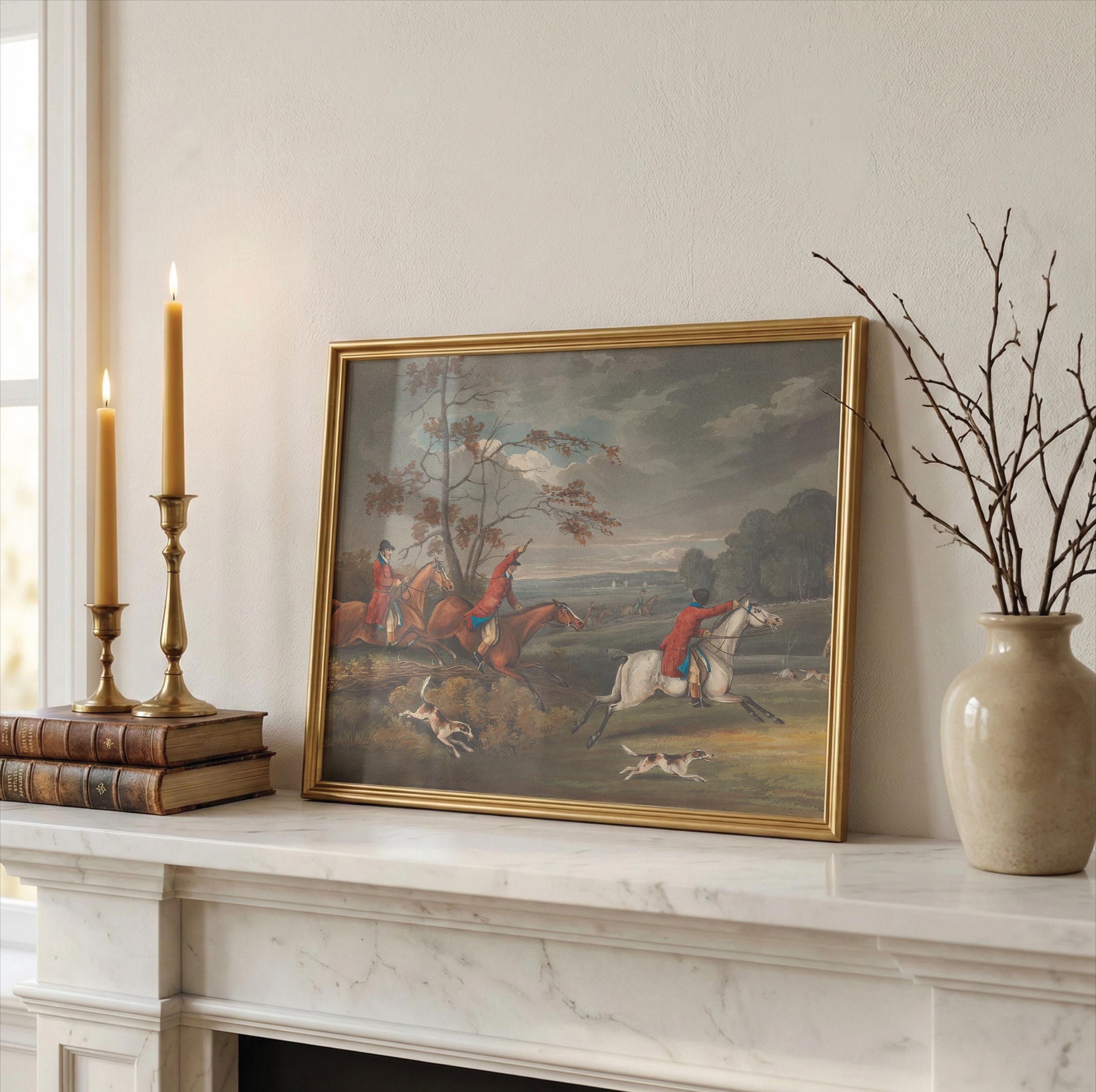 Fox Hunting Full Cry Print | Vintage Equestrian Hunting Art + English ...