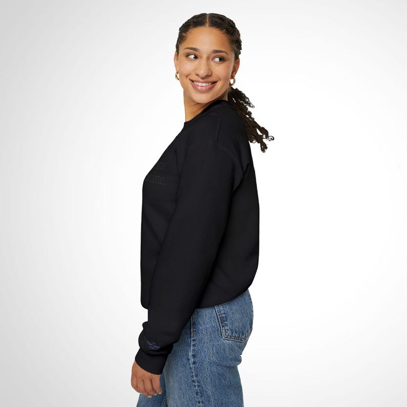 Movement Is Medicine Black Embroidered Crewneck for Rehab and Medical Professionals image 3