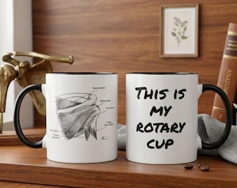Taza divertida con diseño de Rotary / Regalo para fisioterapeutas, terapeutas ocupacionales y personas en rehabilitación (325 ml)