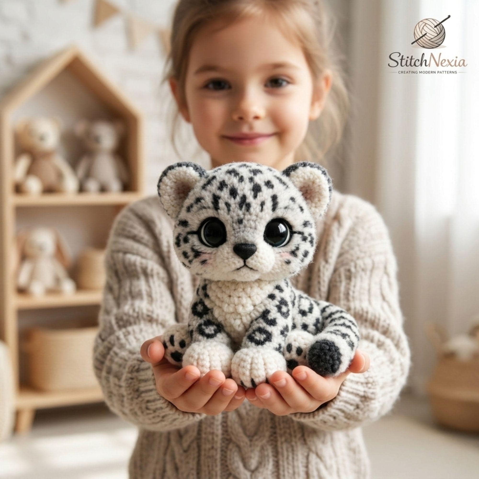 35 Endangered Animal Crochet: Leopard Crochet Patterns 10 Snow Leopard Amigurumi Wild Cat Plush Toy Tutorial
