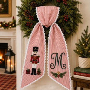 Personalized Christmas Sash, Embroidered Nutcracker Sash, Custom Monogram Holiday Sash, Christmas Accessory, Personalized Christmas Gift