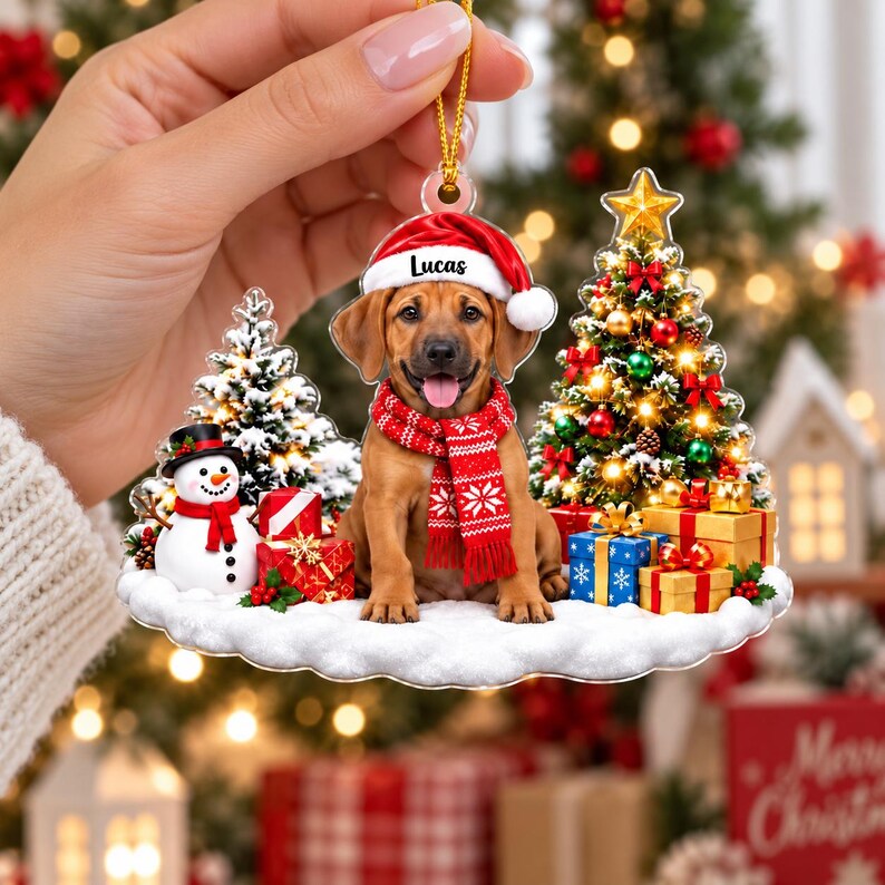 Personalized Rhodesian Ridgeback Christmas Ornament 2026, Custom Name ...