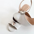 White Satin Open Toe Slingback | Diamond Jewel Bridal Wedding Heels product logo