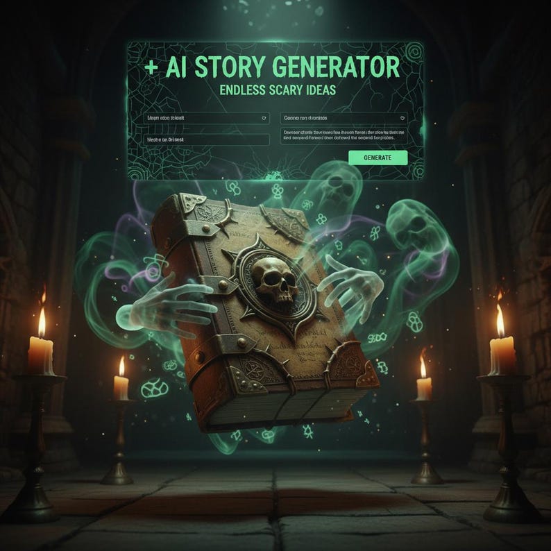 100 True Horror Story Ideas for Storytelling + AI Generator | Scary Story Prompts, Dark Tales, YouTube Horror Scripts image 2