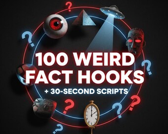 100 Weird Fact Hooks & 30-Second Scripts for YouTube Shorts +AI Content Generator