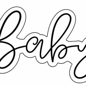 PLIK STL – Cursive Baby (tylko do pobrania – bez fizycznego noża)