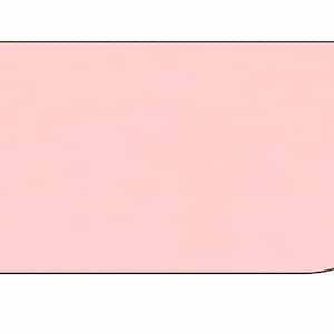 May include: A light pink rectangle with rounded corners and a black outline. The shape is a solid colour and appears to be a simple design element or graphic.