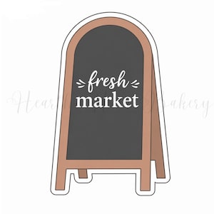 STL-FIL - Fresh Market Sign (Endast nedladdning - Ingen fysisk skärare)