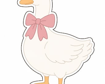 STL FILE- Goose With Bow (Download Only- No Physical Cutter)