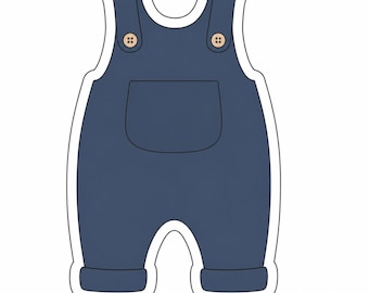 STL FILE- Baby Overalls (Download Only- No Physical Cutter)