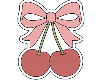 STL FILE- Cherry's With Bow (Download Only- No Physical Cutter)