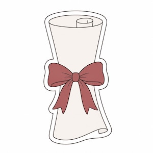 Grad Scroll With Bow Cookie Cutter | PLA Baking Tool