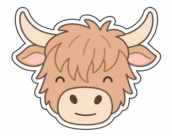 STL FILE- Highland Cow Head (Download Only- No Physical Cutter