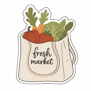 STL FILE- Fresh Market Bag (Download Only- No Physical Cutter)