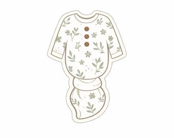 STL-BESTAND: geknoopte babyromper (alleen downloaden - geen fysieke uitsteker)