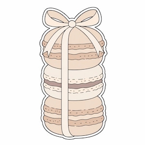 Macaron Stack With Bow Cookie Cutter | Dessert Baking Tool