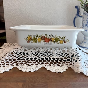 Casseruola vintage Corning Ware Spice of Life, teglia da forno in pirocera.