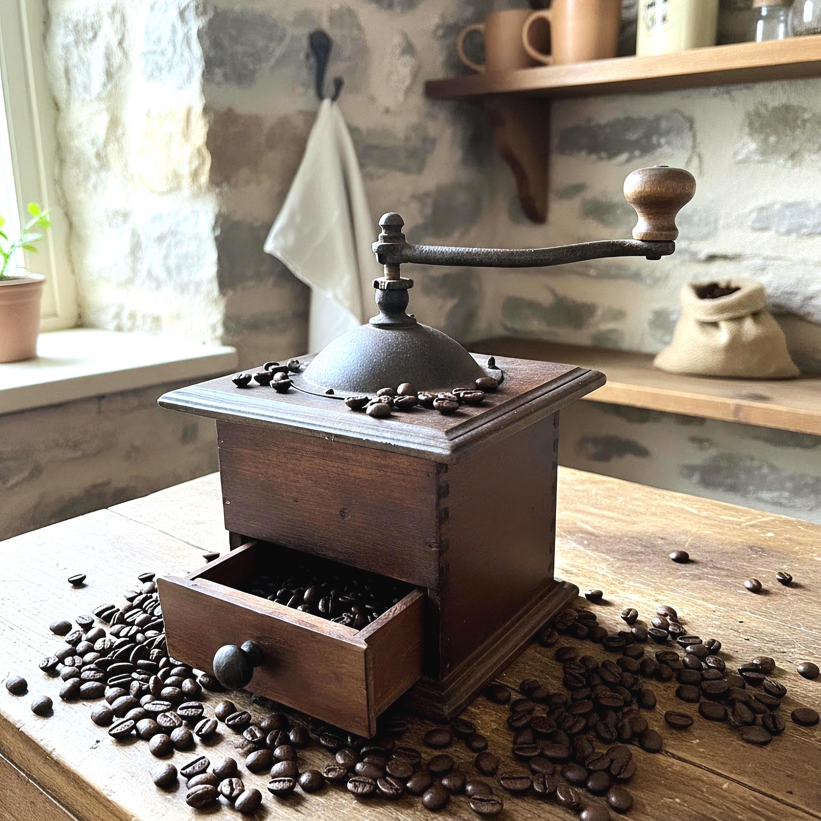 French Antique Coffee Grinder - Etsy