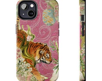 Vintage Floral Tiger phone case