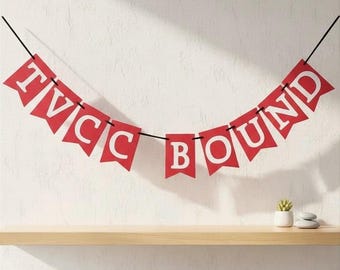 Personalized Graduation Banner: College Bound Party Decor, Custom School Colors