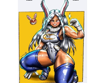 Miruko Inspired Art Print | Rabbit Hero Anime Wall Art | YoruDrawz