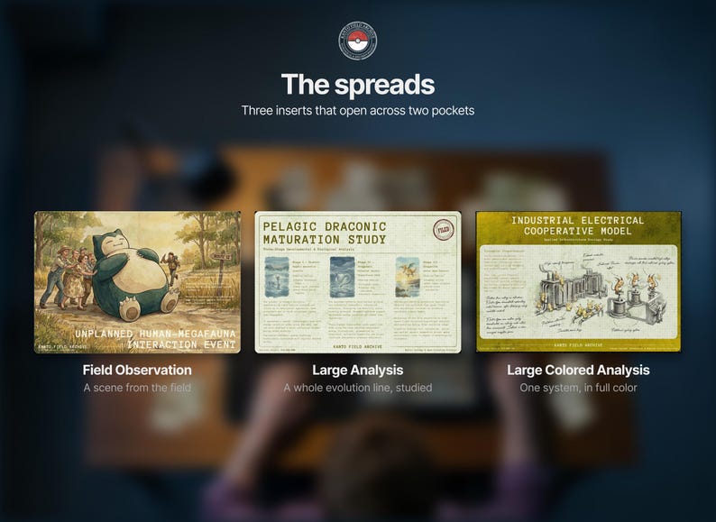 Kanto Pokemon Binder Inserts for SV 151 Master Set | Pokedex Placeholder Cards | Gen 1 Living Dex Printables | Kanto Field Archive image 4