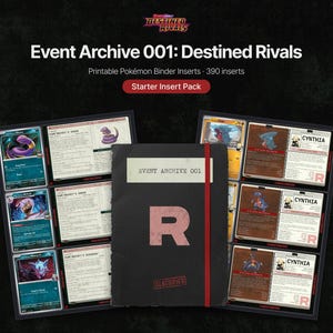 運命のライバル ポケモンバインダーインサート スターターパック | DRIプレースホルダーカード | 印刷可能なTCGバインダーページ | イベントアーカイブ
