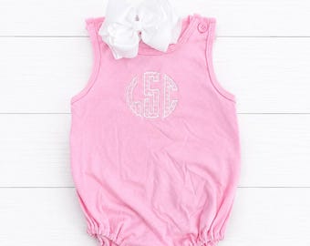 Personalized sun bubble, applique embroidered baby bubble