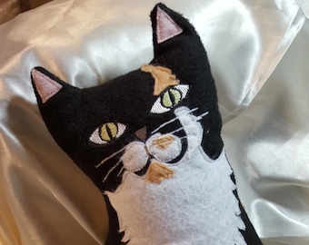 CUSTOM Cat Pillow-Original Basic Cat Shape Pillow * made in USA - Made to Order Standard or Memorial