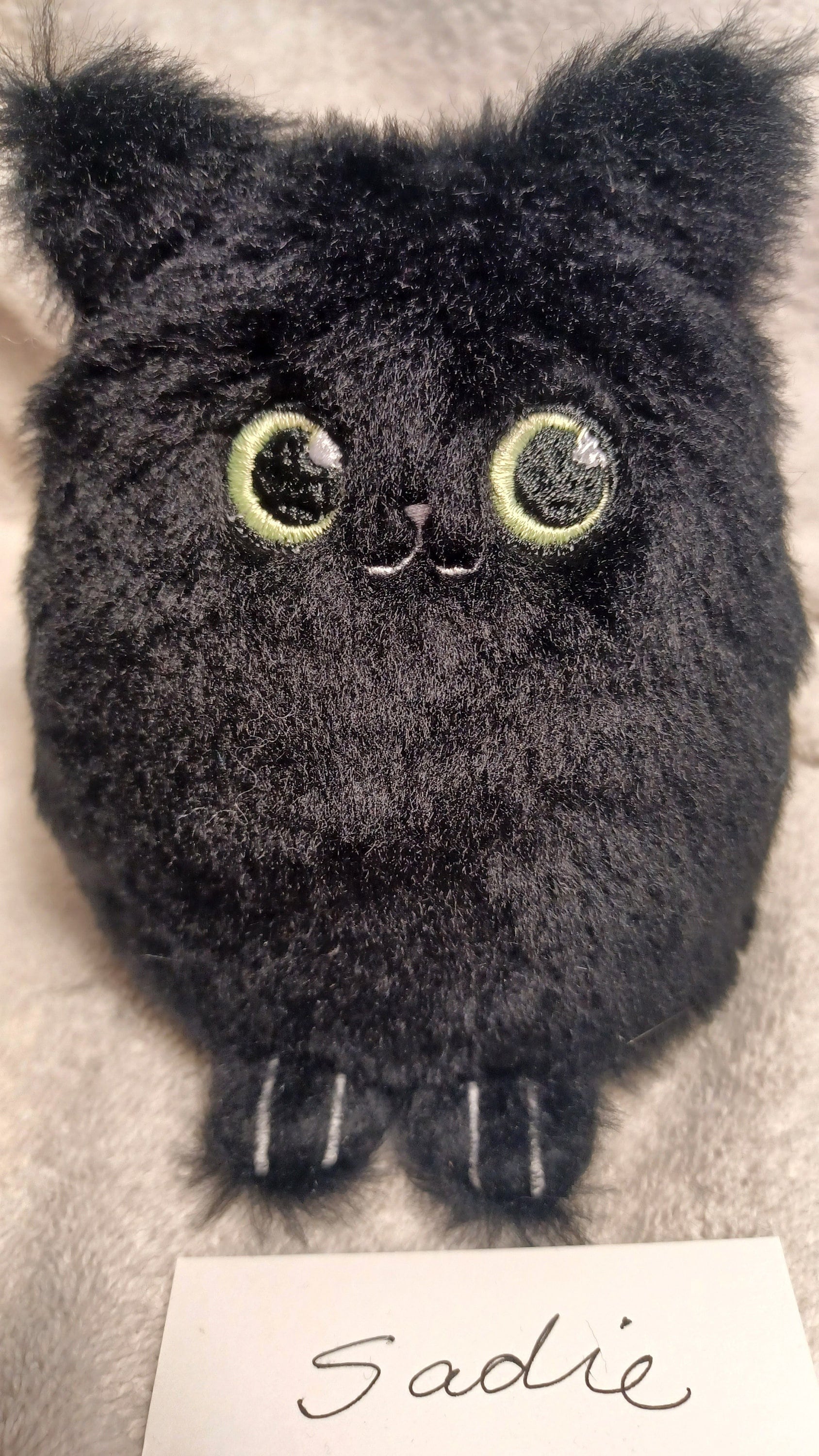Nigel the Black Cat Plushie Toy Black Cat Stuffed Animal 
