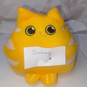 Lil' FAT Cats--Tabby Cats-Cute Little Cats with Tabby Stripes * Various colors *Made in USA LFC Y tabby SUNNY