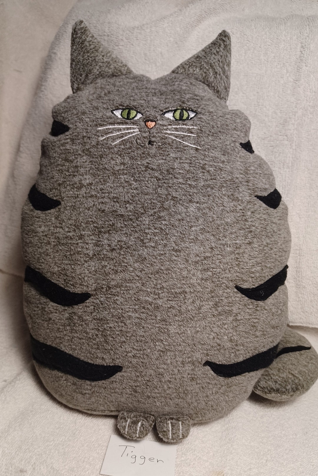 Doorstop FAT CAT Tabby Cat Pillow & Pet Ashes Container Etsy